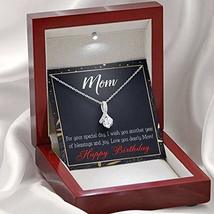 Express Your Love Gifts Mom Gift Blessings and Joy Eternity Ribbon Stone Pendant - £51.41 GBP