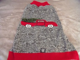 New L Knit Dog Sweater Pickup Truck 18 To 21&quot; L 36 To 65 Lbs Gray Tweed - £15.83 GBP
