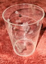 Vintage Etched Water Juice Glass Grapes &amp; Vine Leaf Classic 3.75 Inch - $9.99
