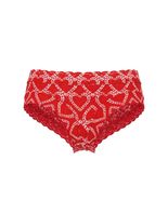 NWT Victoria's Secret The Lacie Lace Cheeky Panty Varsity Red Heart Wome... - $12.87