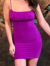 New With Tags Naked Wardrobe Women&#39;s Size S - Body Con Mini Dress -Purpl... - $50.98