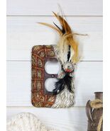 Set of 2 Western Indian Dreamcatcher Straws Feathers Double Outlet Cover... - €24,05 EUR
