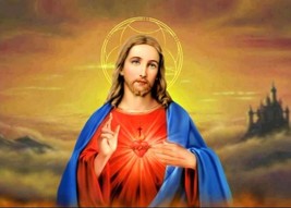 Sacred Heart of Jesus 24x36 inch rolled wall Poster - £11.85 GBP