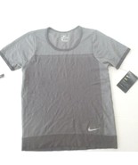 Nike Women Infinite Short Sleeve Running Top - AT0578 - Gray 082 - Size ... - £26.67 GBP