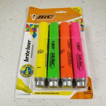 Brite Liner Highlighter Chisel Tip Assorted Colors Fluorescent By BIC New Sealed - £8.65 GBP