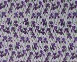 Cotton Irises Purple Flowers Floral Garden Fabric Print by the Yard D782.82 - £10.24 GBP