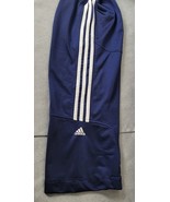 Adidas Track Pants Mens 2XL Navy Wht Fleece Lined Sweatpants Embroidered... - $25.74 CAD