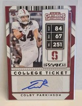 2020 Panini Contenders Draft Picks College Ticket Auto #144 Colby Parkin... - $3.36