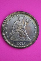 1875 S Twenty (20) Cents Silver Coin Guaranteed Authentic Rare Key Date ... - $249.99