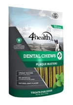 4health Dental Chews Plaque Buster Natural Mint Flavor Dog Treats, Pack ... - £30.73 GBP
