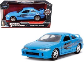 Mia's Acura Integra Light Blue with Graphics "Fast & Furious" Movie 1/32 Diecast - $899.66 MXN