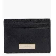 Kate Spade Kenzie Card Case, Slim Chic, Designer, Black Leather, NWT - $79.00