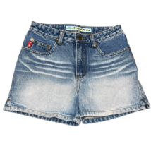Vintage Mudd Denim Jean Faded Hot Shorts Sz 12 Girls Y2K Grunge Indie - $10.99