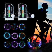 Led Bike Wheel Lights Waterproof Rgb Ultra Bright Spoke Lights, Bike Accessories - £35.76 GBP
