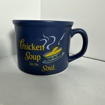 Chicken Soup for the Soul Soup Mug Cup Dusty Blue Vintage 2001 - £17.40 GBP