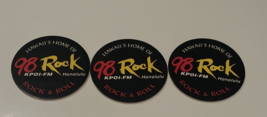Lot 3 98 Rock KPOI-FM Radio Hawaii POG Milk Cap - $14.85