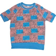 Lularoe Jane Top S Stars Stripes Pullover American Flags Patriotic Short... - £13.40 GBP