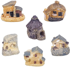 6pcs Miniature Fairy Garden House Accessories Mini Fairy Stone Decoration NEW - £9.74 GBP