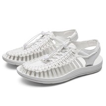 Men Sandals Woven Unisex Summer Casual Hollow Breathable Shoes Men Outdoors Fash - £55.82 GBP