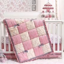 The Peanutshell Bella Crib Bedding Set for Baby Girls | 3 Piece Nursery Set | Cr - £72.33 GBP