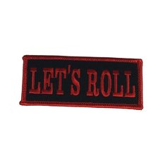 LET&#39;S ROLL PATCH - BLACK AND RED - Veteran Owned Business - $5.52