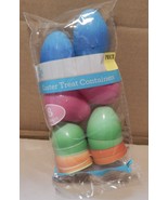 Easter Egg 1 1/2&quot;x 2&quot; Snap Together Multicolor Tie Dye 8ea Treat Contain... - $2.49