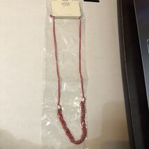 Mia Collection Red Cord String Necklace braided with gold tone Fashion s... - $81.16 MXN