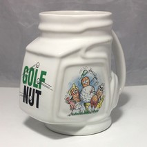 Golf bag whimsical mug for Golf Nut  1993 Taiwan - £6.95 GBP
