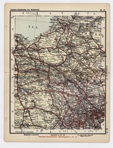 1930 Original Vintage Map Of Eastern Netherlands / Germany - £21.87 GBP