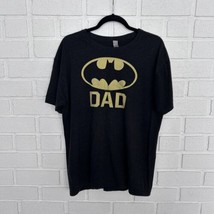 Batman Bat Dad T Shirt Mens Large Black  - $17.63