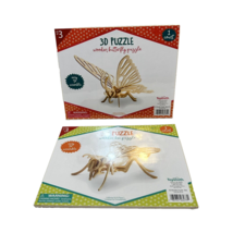 Toysmith 3D Wooden Puzzles Bee and Butterfly New Sealed Lot of 2 - $10.71