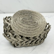 Silver Tone Braided Wire Chain Link Belt Size XS Small S - £15.48 GBP