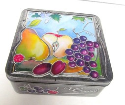 CHURCHILL&#39;S UK FRUITS &amp; VINES TIN STORAGE CONTAINER Embossed BODNITZ ALL... - $22.61