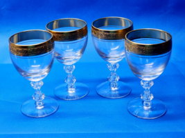Vintage TIFFIN FRANCISCAN WESTCHESTER 5&quot; Wine Glasses - NEAR MINT Set Of 4 - £59.24 GBP