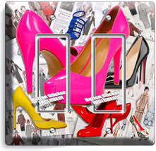 Hot Pink High Heel Sexy Shoes Double Gfci Light Switch Plate Boutique Room Decor - £8.90 GBP