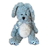 Pier 1 Imports Blue Bunny Rabbit Plush Polka Dot Bow Feet - £14.98 GBP