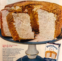 1953 Pillsbury Angel Food Advertisement Vintage Cake Mix Baking DWWW13 - $29.99