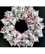 Paris Paradise Handmade Fabric Wreath for Fashionable Little Girls - $49.85