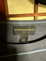 Banana Republic Pullover Mens Top Size Medium Blue Striped Pullover Cotton - £8.44 GBP