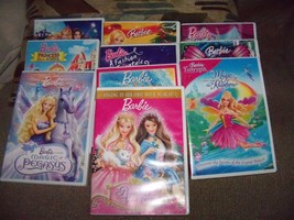Barbie Dvd&#39;s (Set Of 10) Euc Some Htf - £58.35 GBP