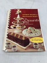 Vintage Cookbook spiral Desserts of Home Economics Teachers party beverages - £31.45 GBP