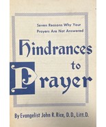 Vintage John R Rice HINDERANCES TO PRAYER Paperback Sermon Booklet - $371.00 MXN