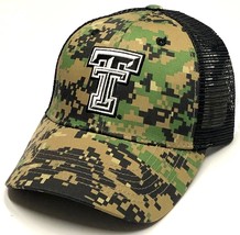 Texas Tech Raiders NCAA Digital Camo Digicam Black Mesh Hat Cap Adult Ad... - $19.99