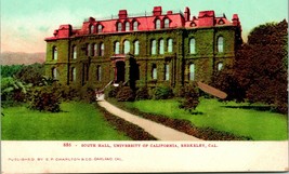 Vtg 1910s Cartolina - South Hall, Università Di California Berkeley, Ca - £10.60 GBP