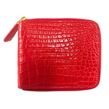 Women&#39;s Alligator Wallet Leather Zip Around Style Beautiful Money Bag Card New - £55.94 GBP