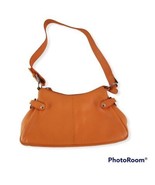 Jean Pierre Orange Leather Shoulder Strap Bag Purse Zippers 4 Compartmen... - $325.62 MXN