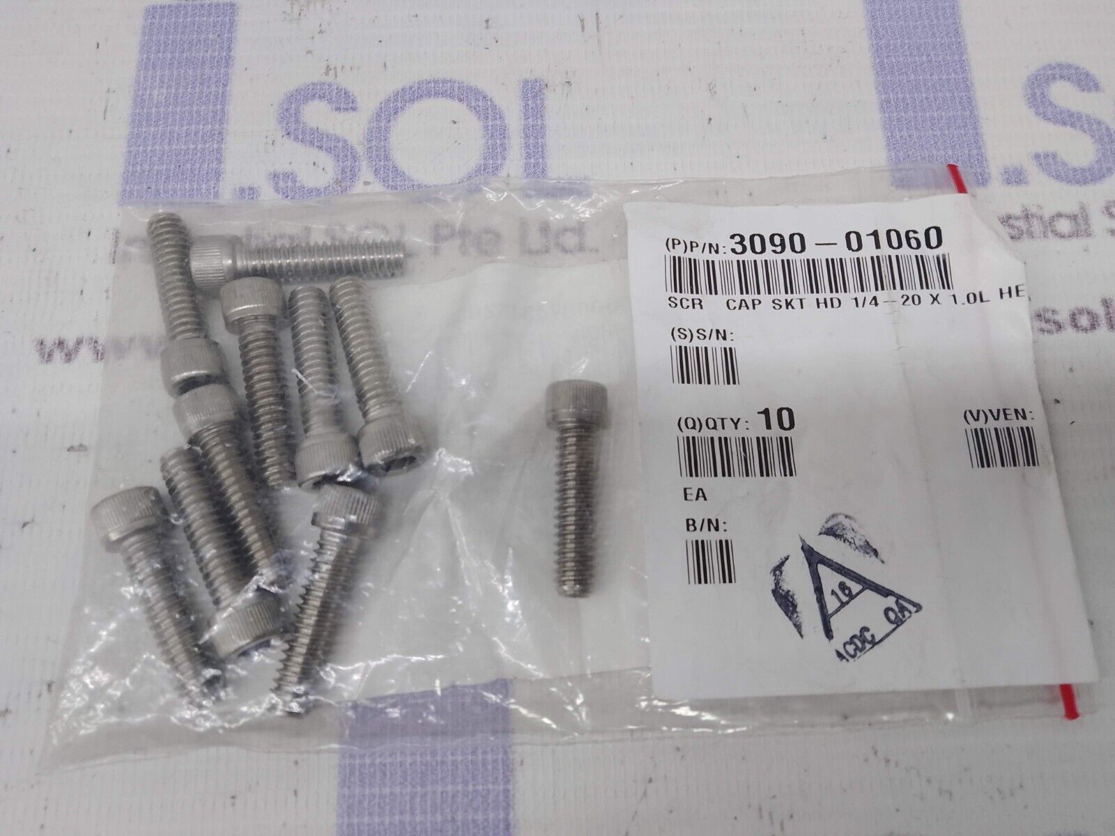 Applied Materials 3090-01060 SCR Cap SKT HD 1/4-20 X 1.0L  Hex 10x New - $51.94