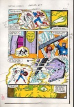 1980&#39;s Captain America Annual 7 page 24 Marvel Comics original color guide art - £40.22 GBP