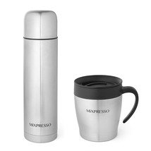 Mixpresso Coffee Flask +Coffee Mug, Stainless Steel Coffee vacuum flask ... - $39.99