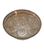 Vintage Cut Glass Punch Bowl 11 ½ “ x 7 ½” One Chip at Rim - £8.65 GBP